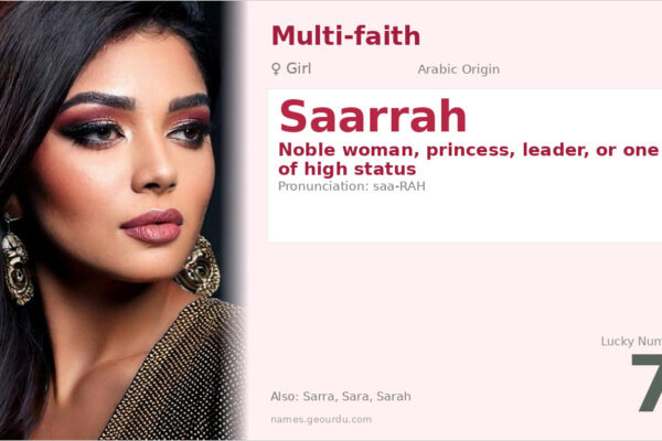 Saarrah Name Meaning — Arabic Origin, Girl Name & Details (2025)