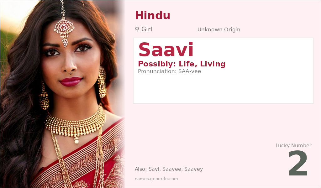 Saavi Name Meaning and Details