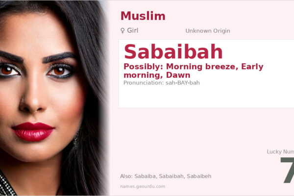 Sabaibah Name Meaning — Origin, Gender & Details (2025)