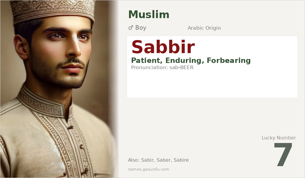 Sabbir Name Meaning and Details