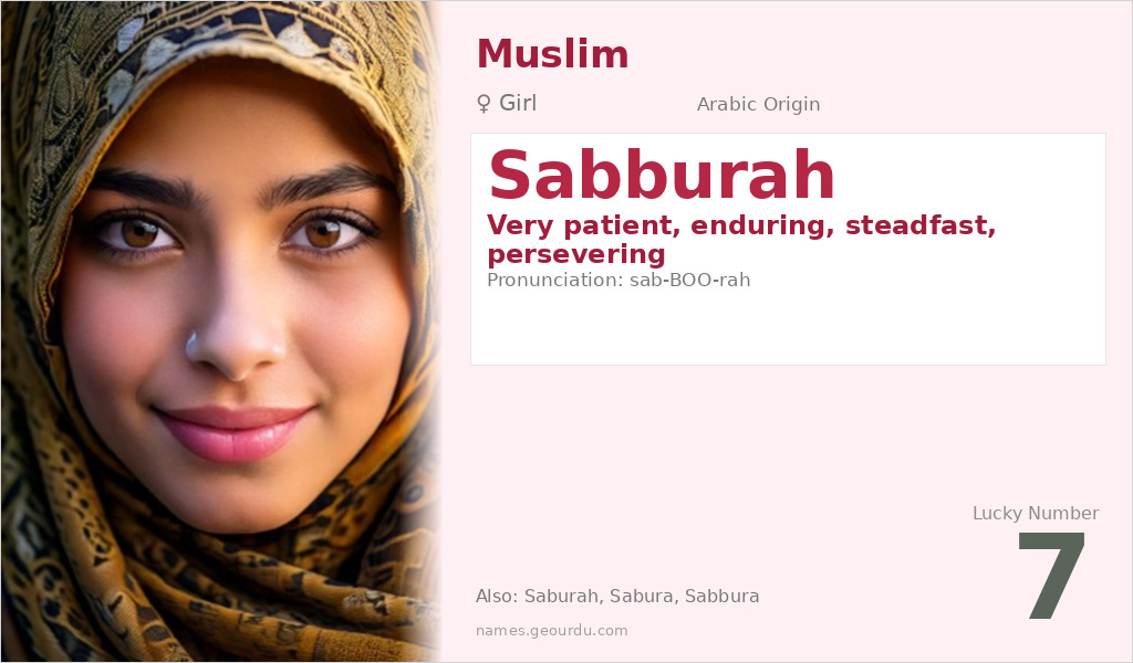 Sabburah Name Meaning and Details