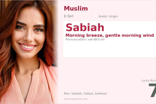 Sabiah Name Meaning — Arabic Origin, Girl Name & Details (2025)