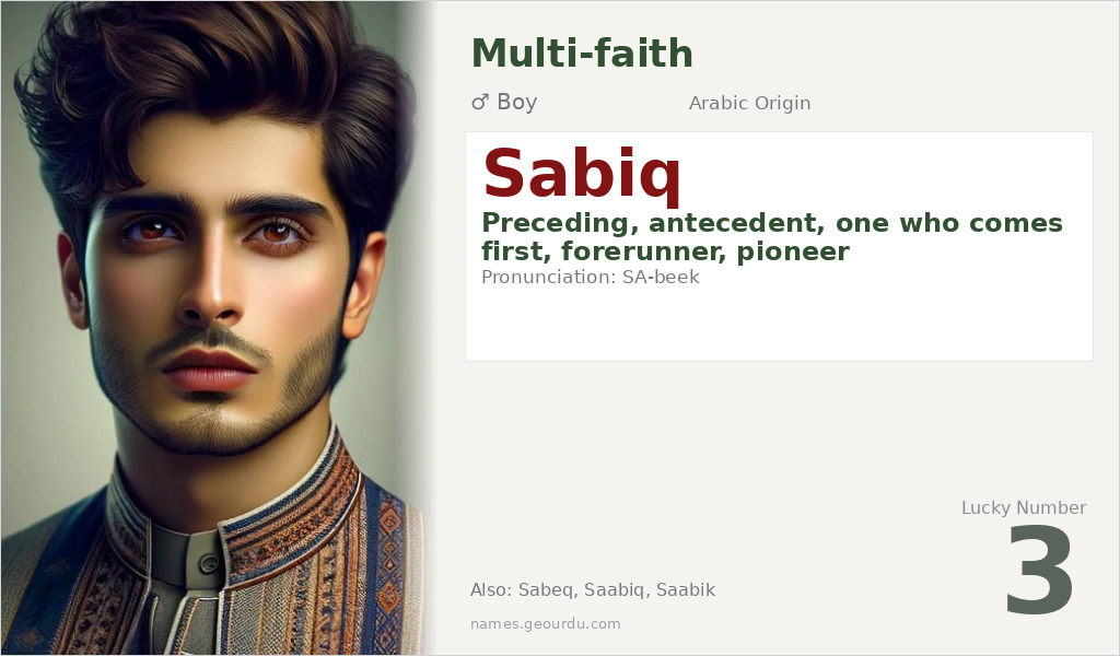 Sabiq Name Meaning and Details