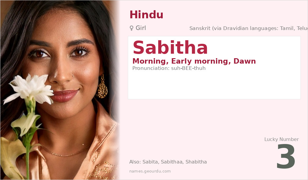 Sabitha Name Meaning and Details