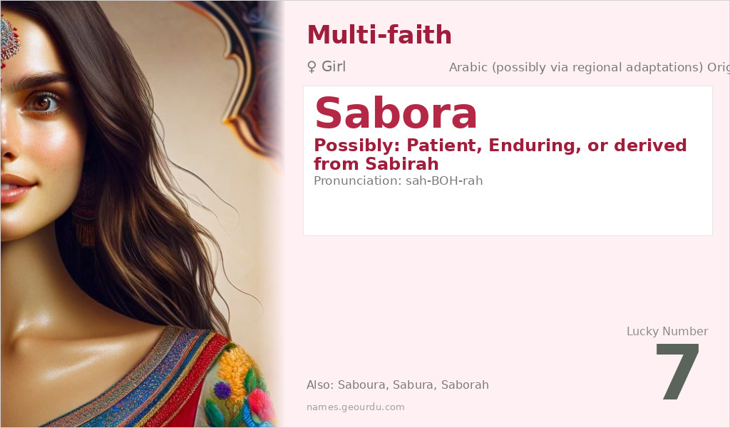 Sabora Name Meaning and Details