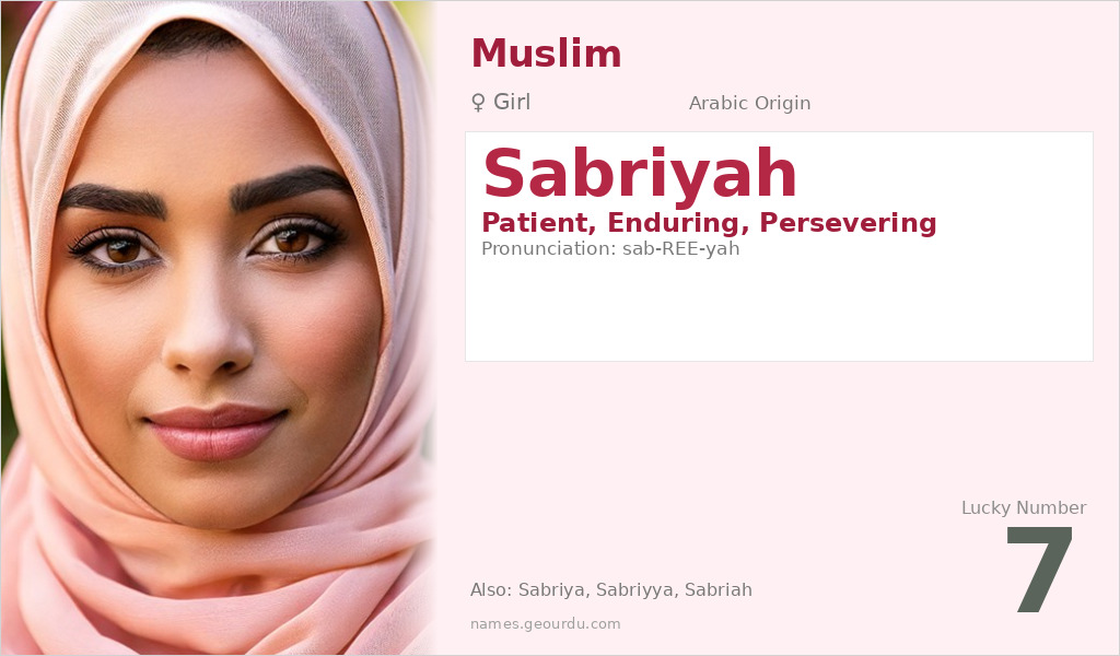 Sabriyah Name Meaning and Details