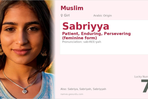 Sabriyya Name Meaning — Arabic Origin, Girl’s Name & Details (2025)