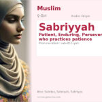 Sabriyyah Name Meaning and Details