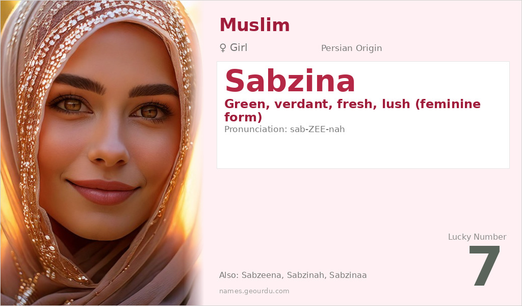 Sabzina Name Meaning and Details