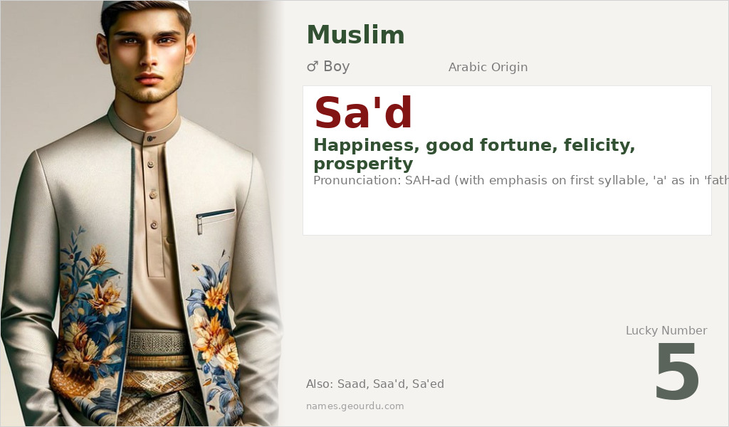 Sa'd Name Meaning and Details