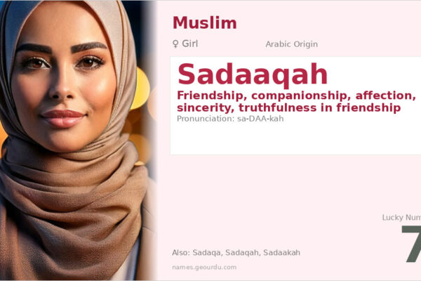 Sadaaqah Name Meaning — Arabic Origin, Girl Name & Details (2025)