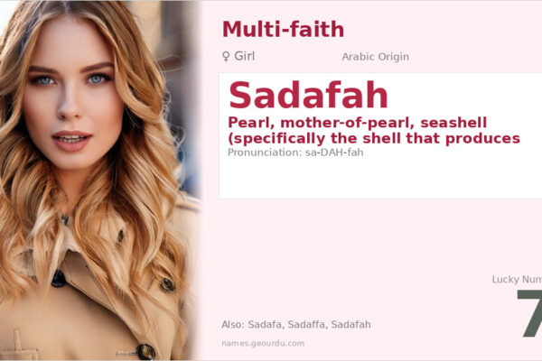 Sadafah Name Meaning — Arabic Origin, Girl Name & Details (2025)