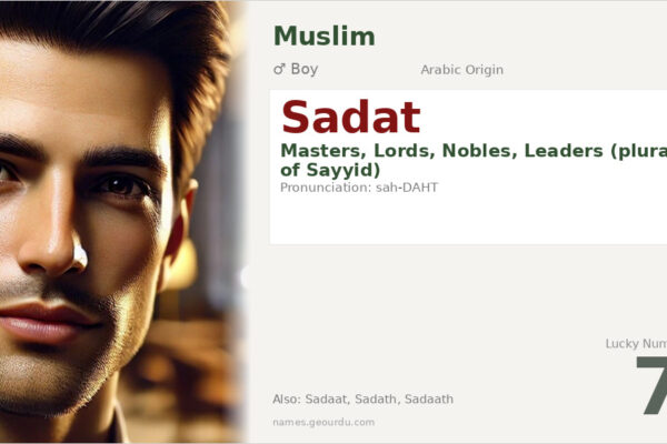 Sadat Name Meaning — Arabic Origin, Boy Gender & Details (2025)