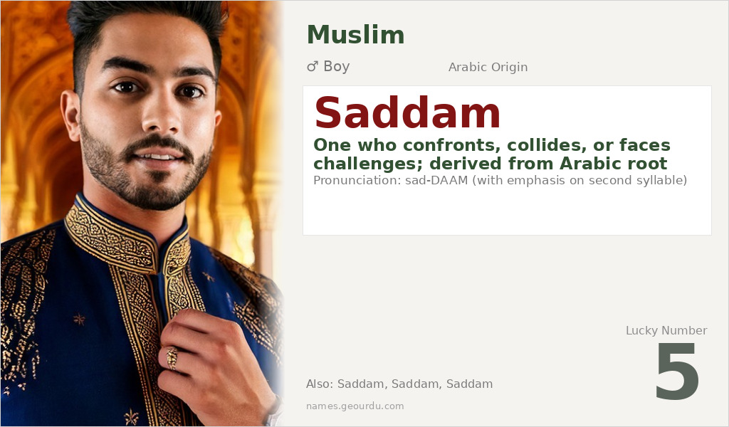 Saddam Name Meaning and Details