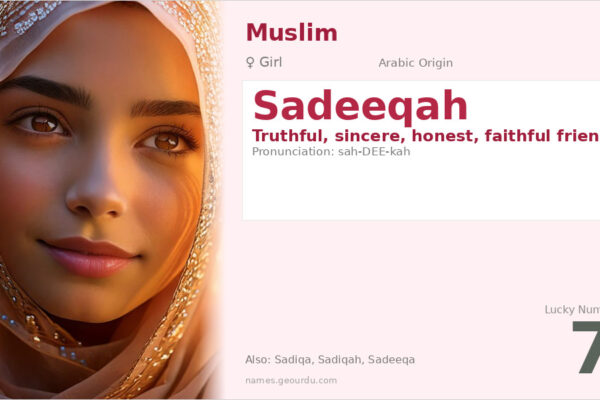 Sadeeqah Name Meaning — Arabic Origin, Girl Name & Details (2025)