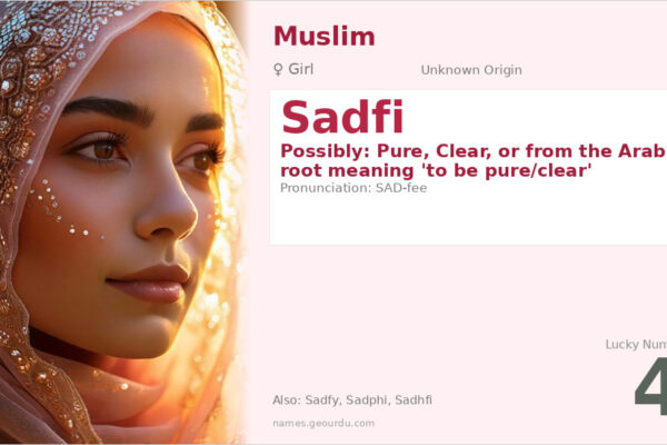 Sadfi Name Meaning — Origin, Gender & Details (2025)