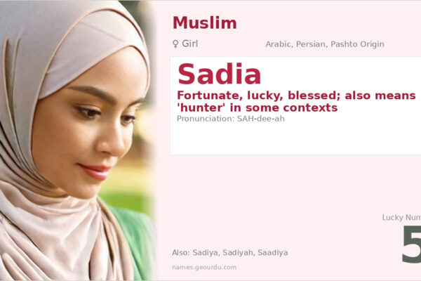 Sadia Name Meaning — Origin, Gender & Details (2025)