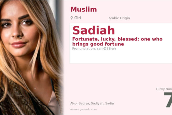 Sadiah Name Meaning — Arabic Origin, Girl Name & Details (2025)