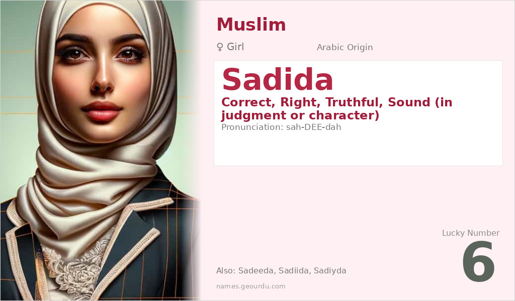 Sadida Name Meaning and Details