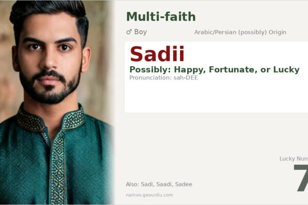 Sadii Name Meaning — Origin, Gender & Details (2025)