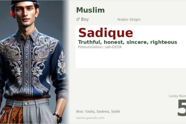 Sadique Name Meaning — Arabic Origin, Boy’s Name & Details (2025)