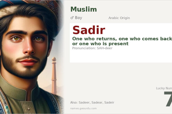 Sadir Name Meaning — Arabic Origin, Boy Name & Details (2025)