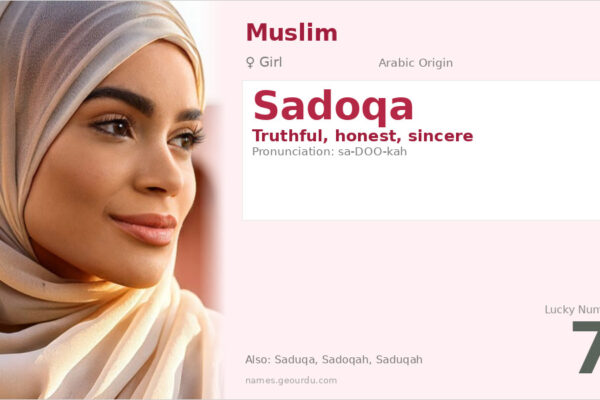 Sadoqa Name Meaning — Arabic Origin, Girl’s Name & Details (2025)