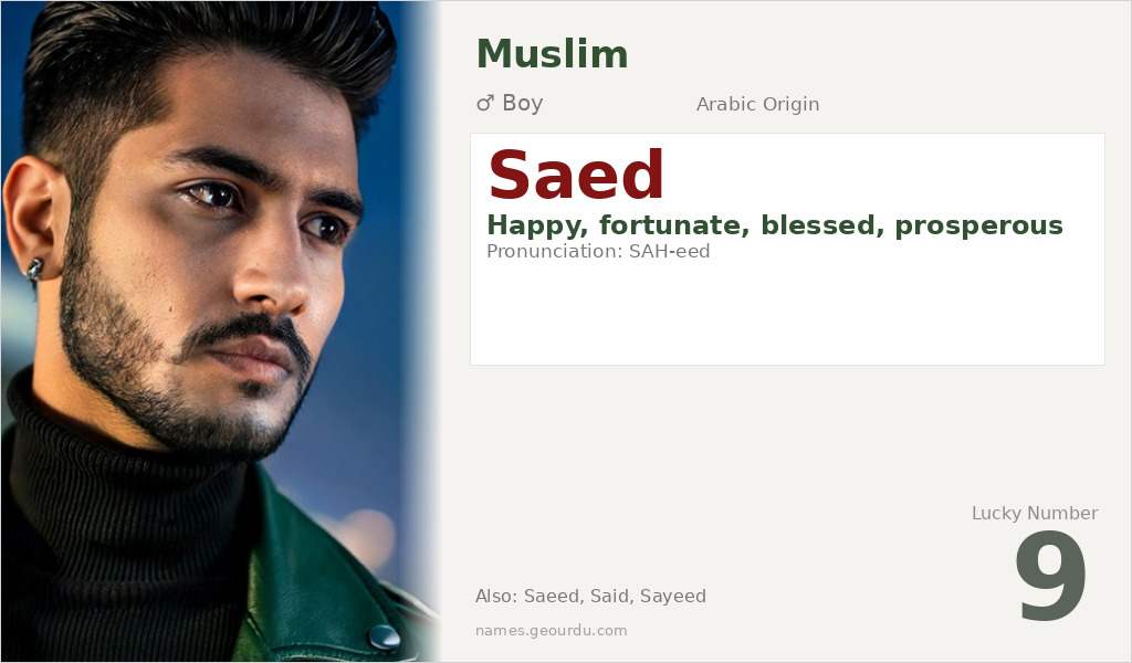 Saed Name Meaning and Details