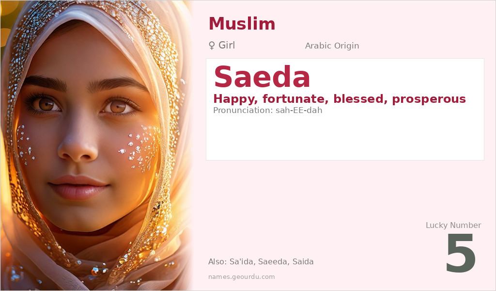 Saeda Name Meaning and Details