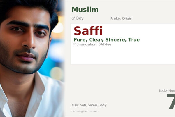 Saffi Name Meaning — Arabic Origin, Boy Gender & Details (2025)