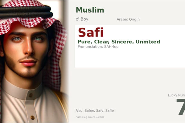 Safi Name Meaning — Pure, Clear & Origin (2025)