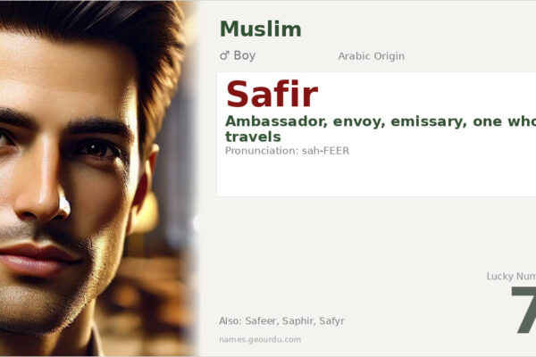 Safir Name Meaning — Arabic Origin, Boy’s Name & Details (2025)