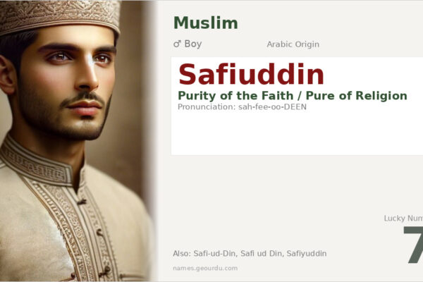 Safiuddin Name Meaning — Arabic Origin, Boy Name & Details (2025)