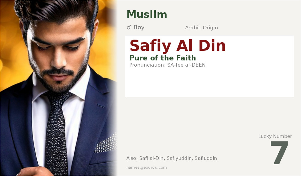 Safiy Al Din Name Meaning and Details