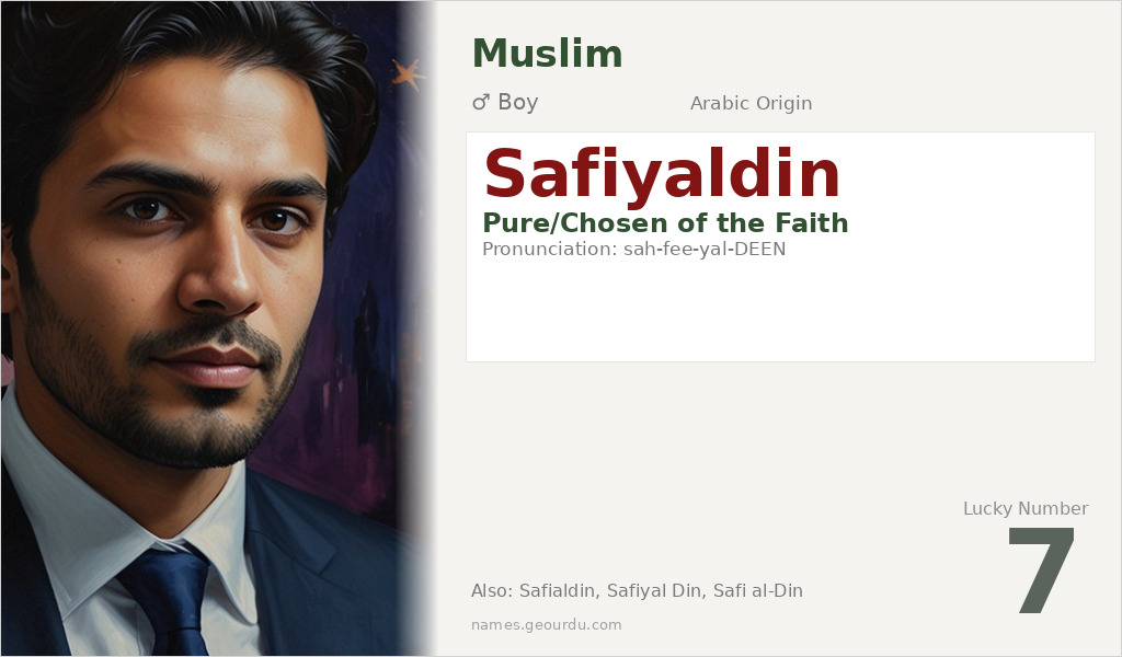 Safiyaldin Name Meaning and Details