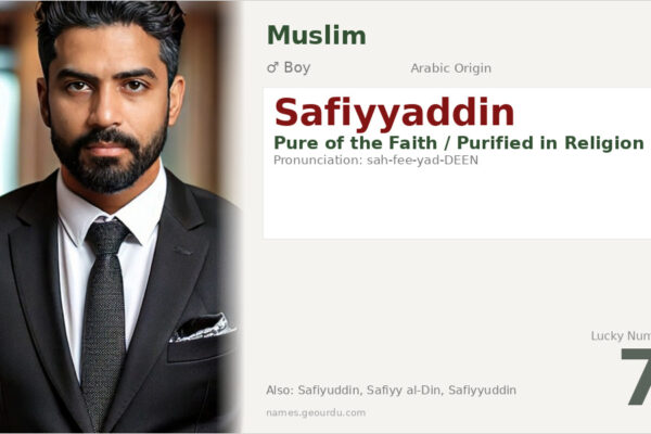 Safiyyaddin Meaning — Arabic Origin, Boy Name & Details (2025)