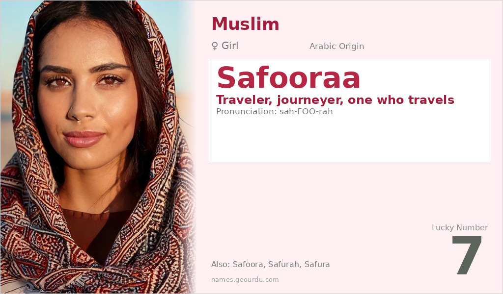 Safooraa Name Meaning and Details