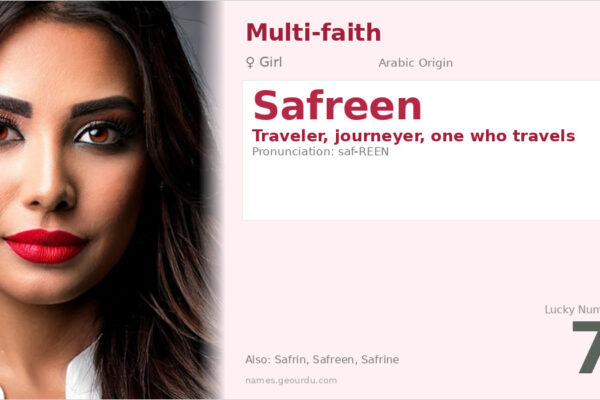 Safreen Name Meaning — Arabic Origin, Girl Name & Details (2025)