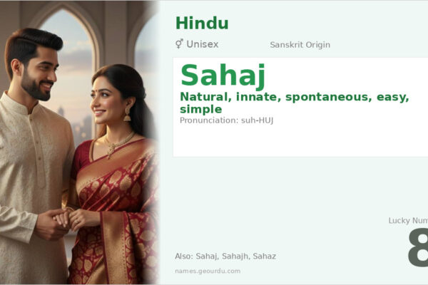 Sahaj Name Meaning — Origin, Gender & Details (2025)
