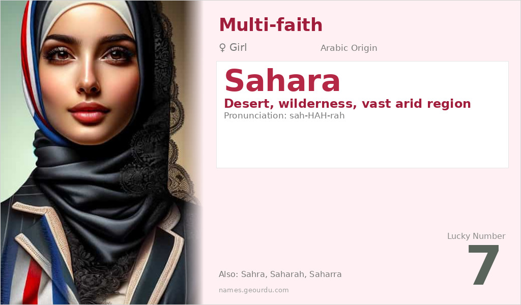 Sahara Name Meaning and Details