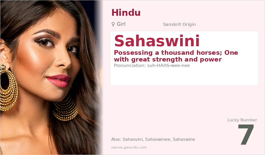 Sahaswini Name Meaning and Details