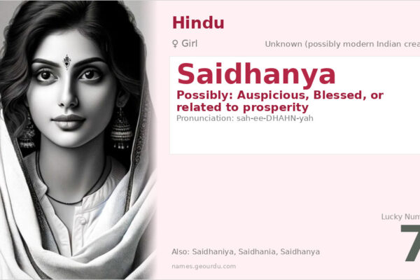 Saidhanya Name Meaning — Origin, Gender & Details (2025)