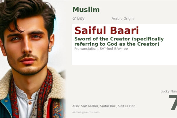 Saiful Baari Meaning — Arabic Origin, Boy Name & Details (2025)