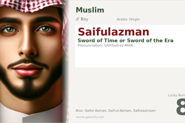 Saifulazman Meaning — Arabic Origin, Boy Name & Details (2025)