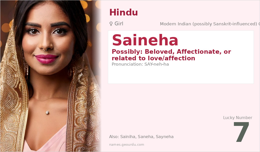 Saineha Name Meaning and Details
