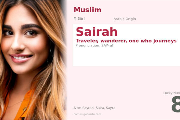 Sairah Name Meaning — Arabic Origin, Girl Name & Details (2025)