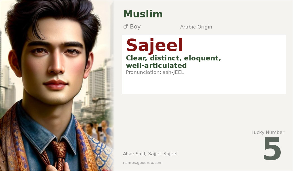 Sajeel Name Meaning and Details