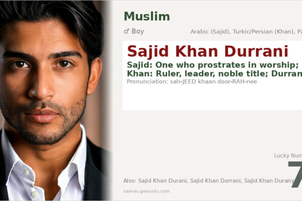 Sajid Khan Durrani Meaning — Origin, Gender & Details (2025)