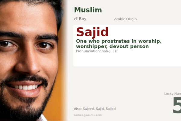 Sajid Name Meaning — Arabic Origin, Boy Name & Details (2025)