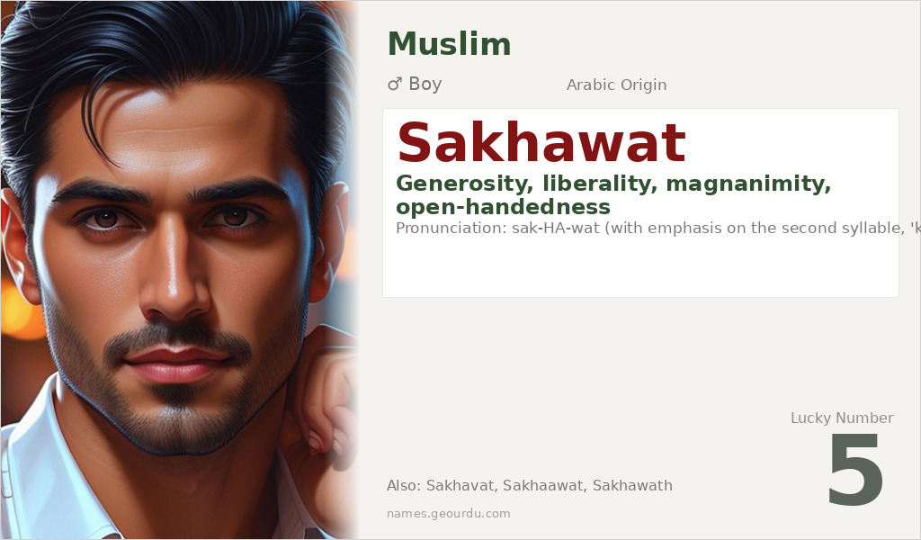Sakhawat Name Meaning and Details